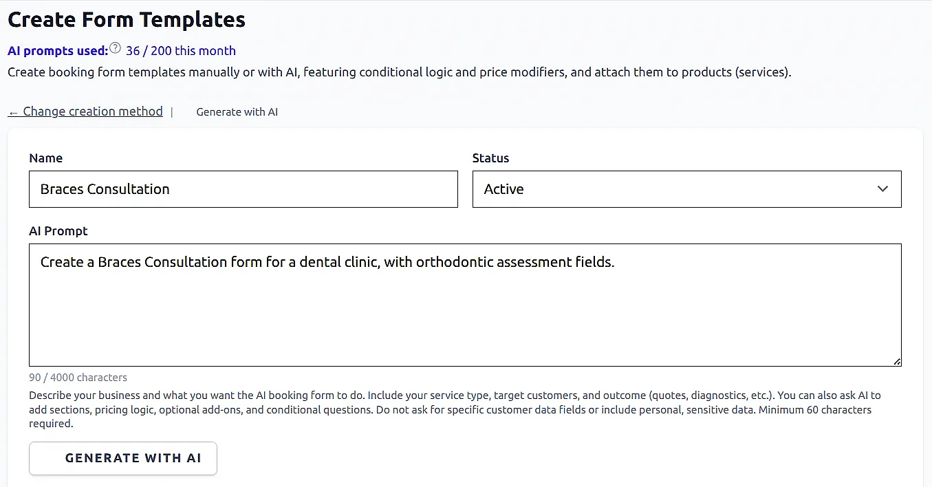 Watch how Clickobook's AI builds a booking form