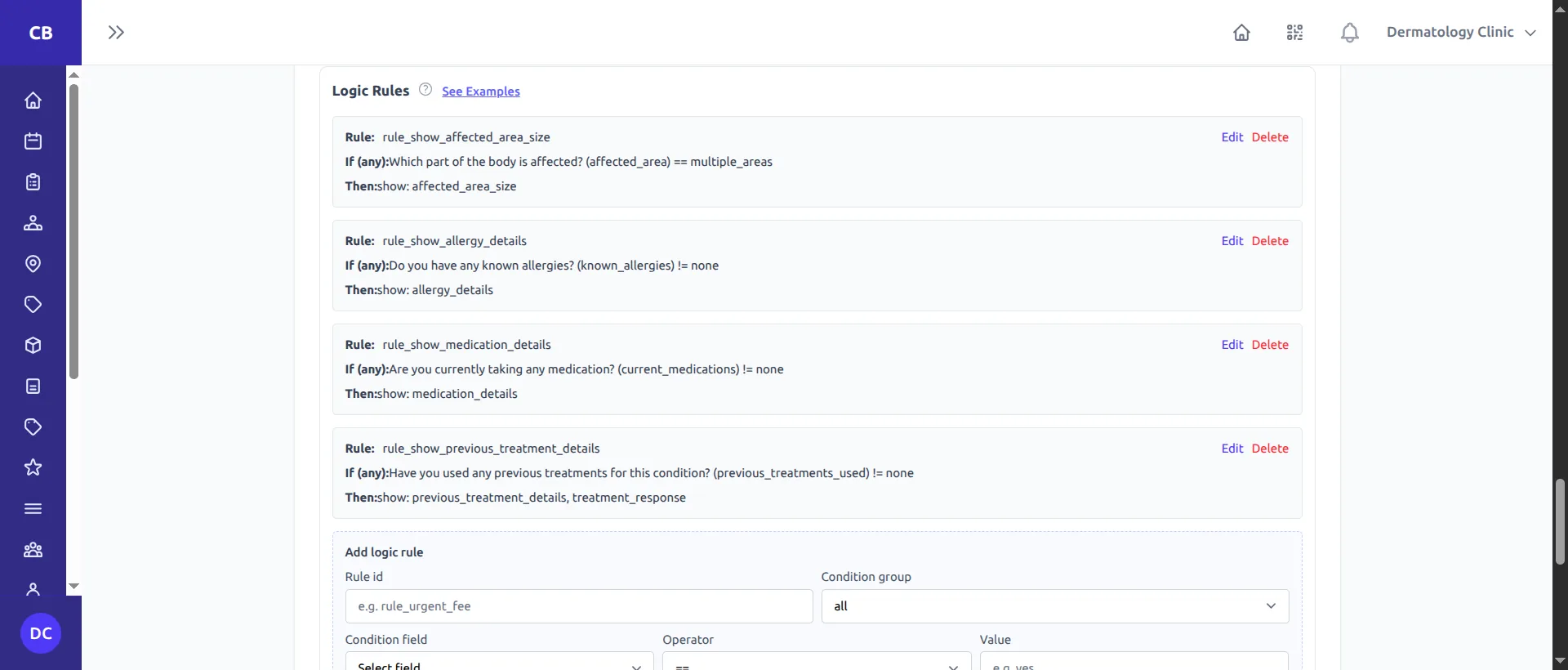 Review the generated booking form schema in Clickobook